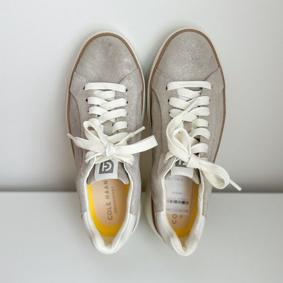 NEW* Cole Haan Women's Grandpro TopSpin Sneaker in Size 6 Metallic Gold $160 - Picture 5 of 7